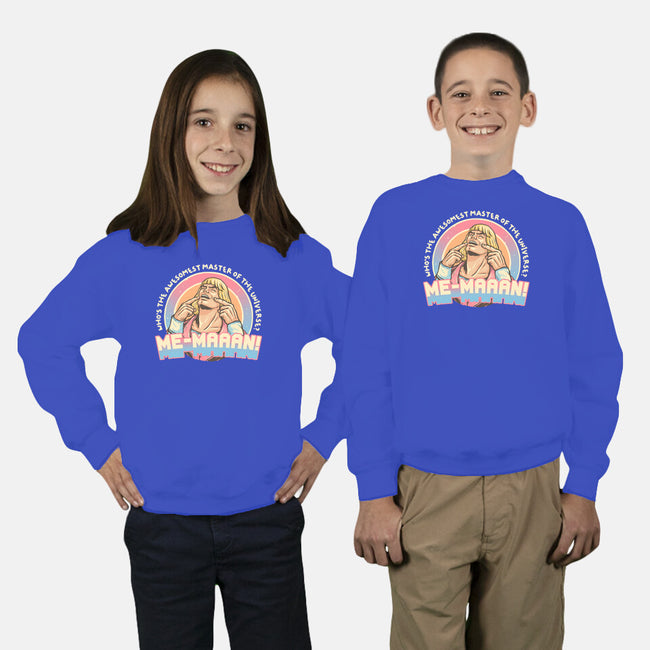 Awesomest Master Of The Universe-Youth-Crew Neck-Sweatshirt-glitchygorilla