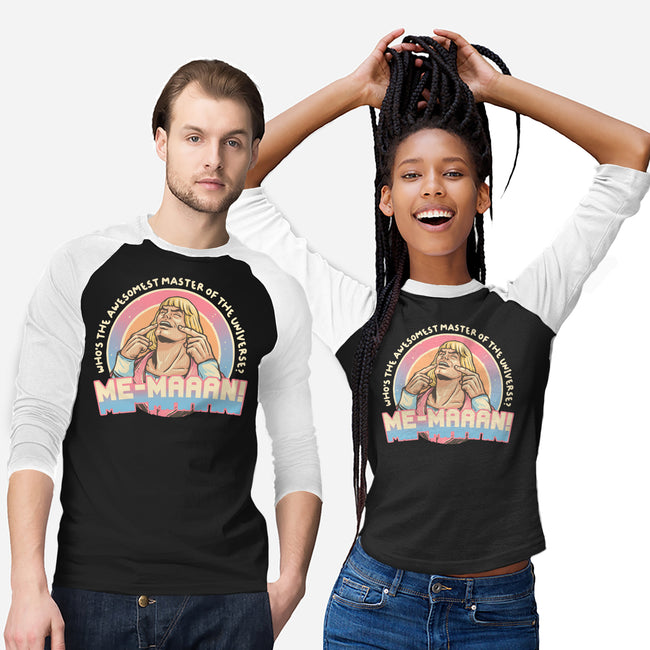 Awesomest Master Of The Universe-Unisex-Baseball-Tee-glitchygorilla