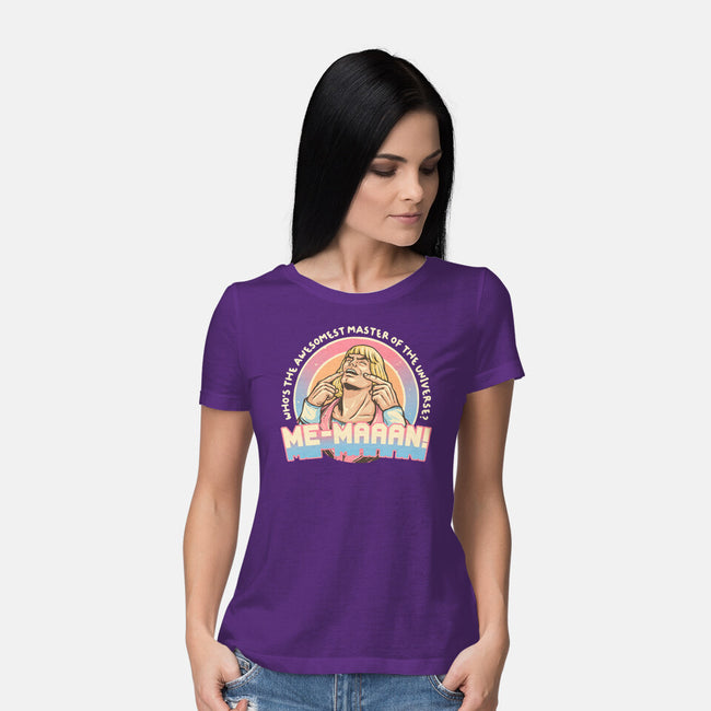 Awesomest Master Of The Universe-Womens-Basic-Tee-glitchygorilla