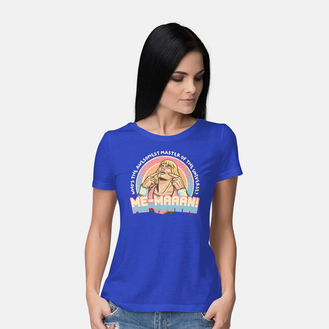 Awesomest Master Of The Universe-Womens-Basic-Tee-glitchygorilla