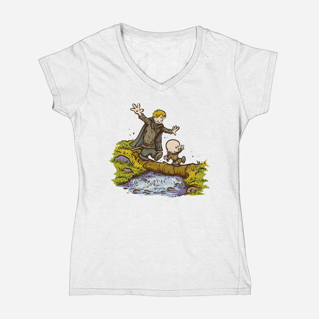 The Hedge Knight And The Egg-Womens-V-Neck-Tee-kg07