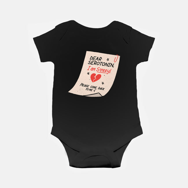Dear Serotonin-Baby-Basic-Onesie-koalastudio
