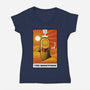 The Bookworm-Womens-V-Neck-Tee-tobefonseca