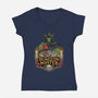 Dungeon Master Mind-Womens-V-Neck-Tee-hirolabs