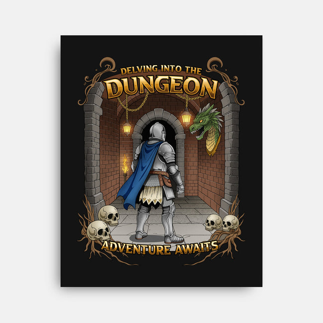Delving The Dungeon-None-Stretched-Canvas-hirolabs