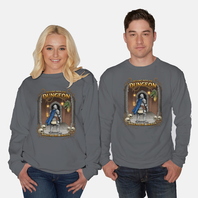 Delving The Dungeon-Unisex-Crew Neck-Sweatshirt-hirolabs