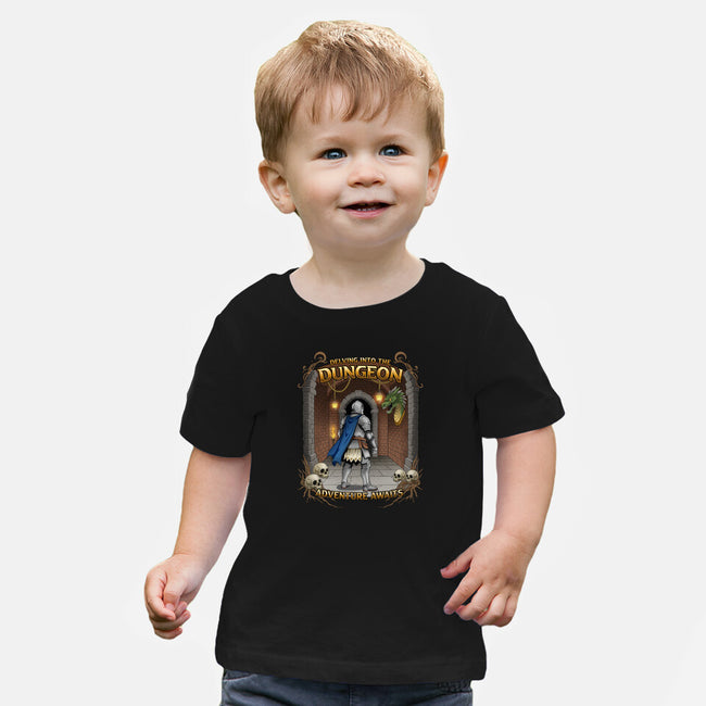 Delving The Dungeon-Baby-Basic-Tee-hirolabs