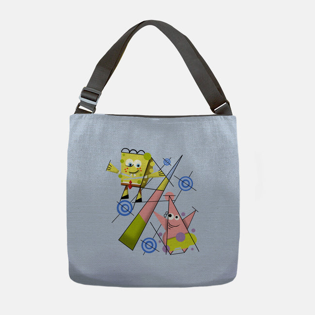 Abstract Friends-None-Adjustable Tote-Bag-nickzzarto