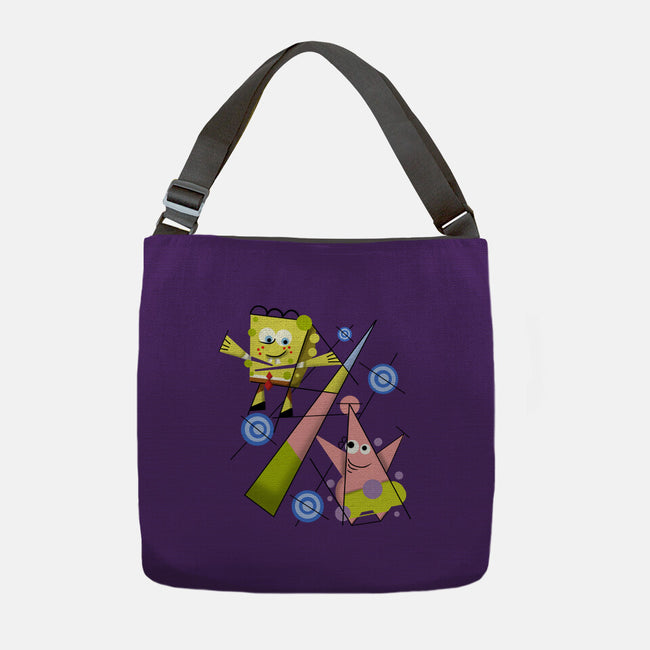 Abstract Friends-None-Adjustable Tote-Bag-nickzzarto