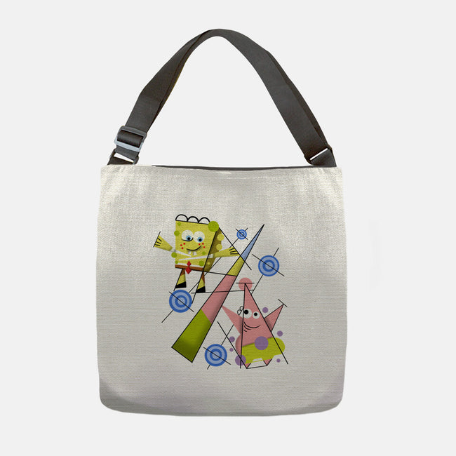 Abstract Friends-None-Adjustable Tote-Bag-nickzzarto