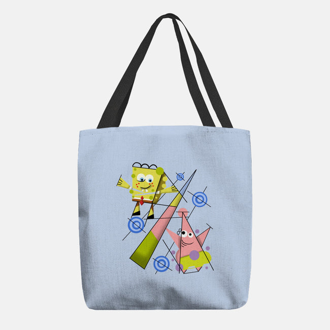 Abstract Friends-None-Basic Tote-Bag-nickzzarto