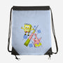 Abstract Friends-None-Drawstring-Bag-nickzzarto