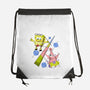 Abstract Friends-None-Drawstring-Bag-nickzzarto