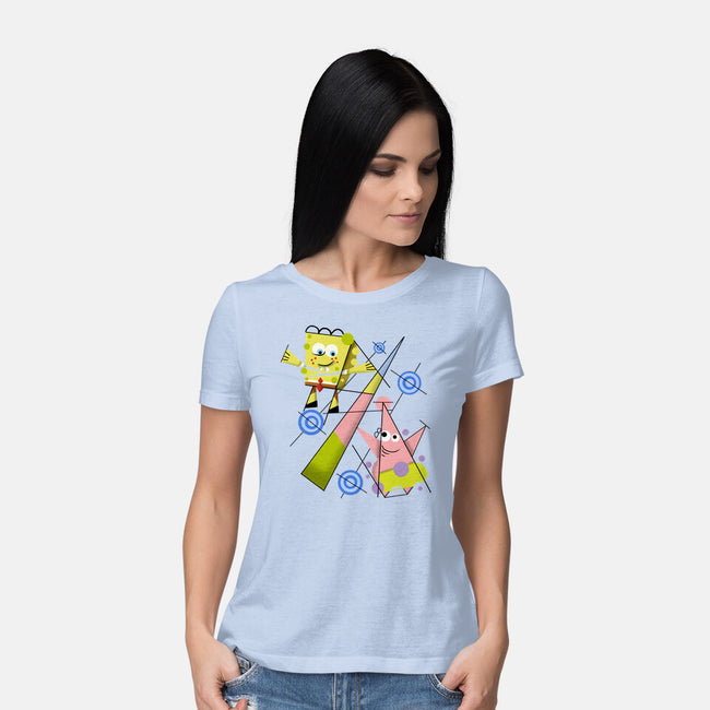 Abstract Friends-Womens-Basic-Tee-nickzzarto