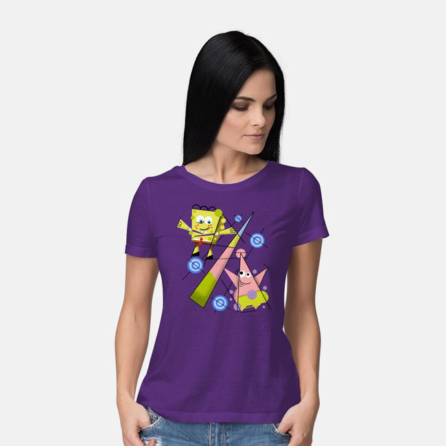 Abstract Friends-Womens-Basic-Tee-nickzzarto