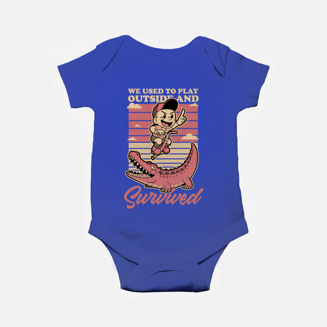 Vintage Playing Dangerous-Baby-Basic-Onesie-Studio Mootant