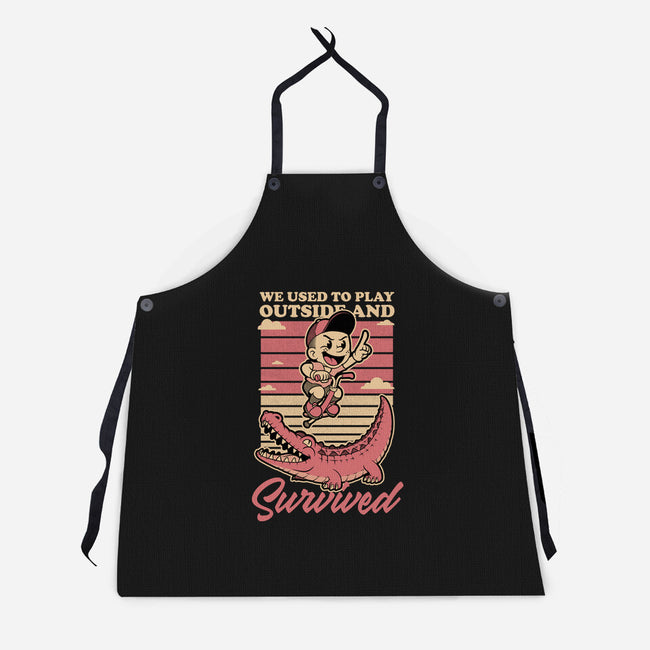 Vintage Playing Dangerous-Unisex-Kitchen-Apron-Studio Mootant