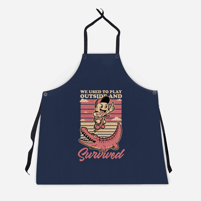 Vintage Playing Dangerous-Unisex-Kitchen-Apron-Studio Mootant