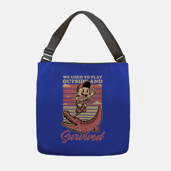 Vintage Playing Dangerous-None-Adjustable Tote-Bag-Studio Mootant