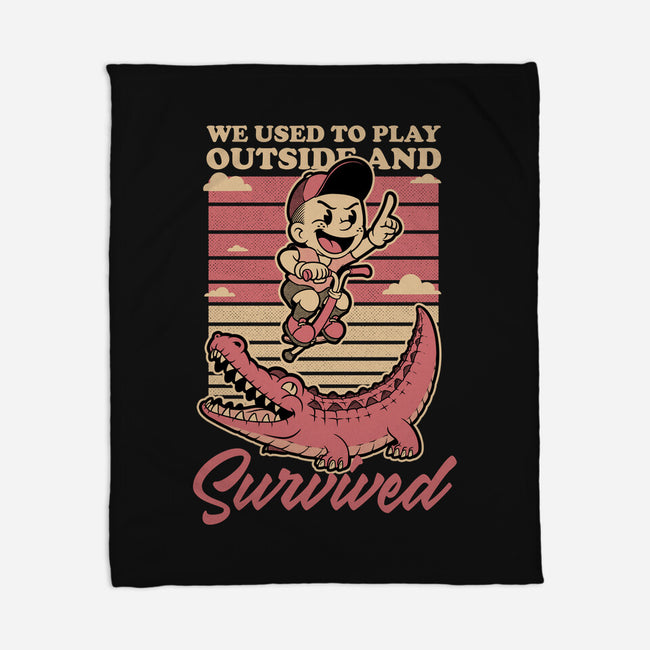 Vintage Playing Dangerous-None-Fleece-Blanket-Studio Mootant