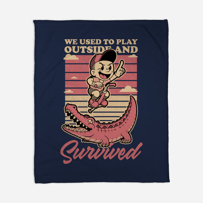 Vintage Playing Dangerous-None-Fleece-Blanket-Studio Mootant