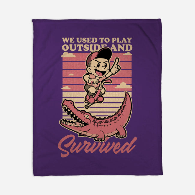 Vintage Playing Dangerous-None-Fleece-Blanket-Studio Mootant