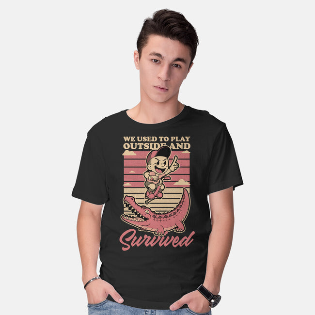 Vintage Playing Dangerous-Mens-Basic-Tee-Studio Mootant