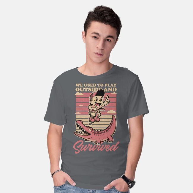 Vintage Playing Dangerous-Mens-Basic-Tee-Studio Mootant