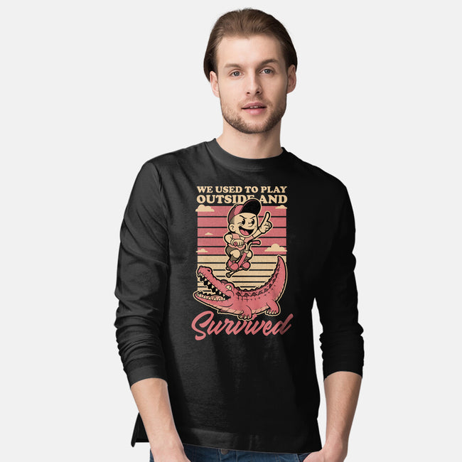 Vintage Playing Dangerous-Mens-Long Sleeved-Tee-Studio Mootant