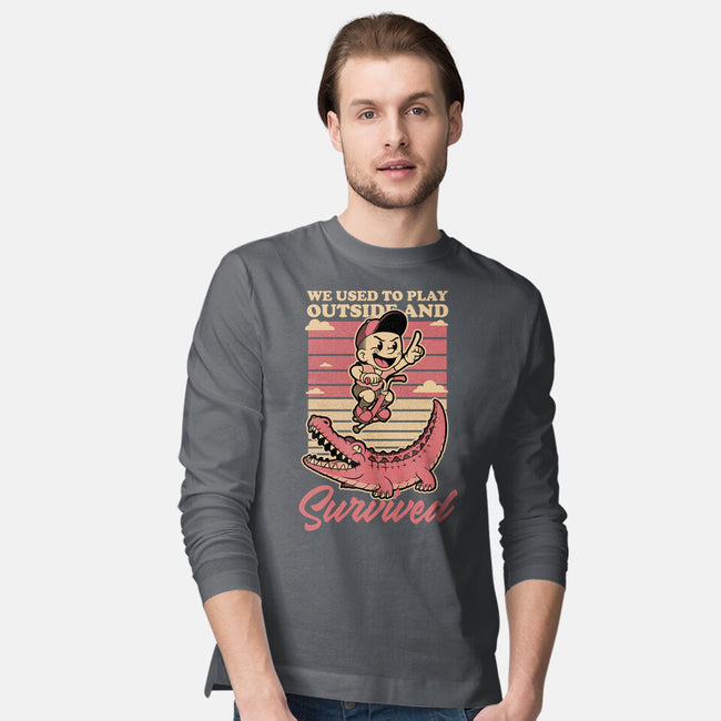 Vintage Playing Dangerous-Mens-Long Sleeved-Tee-Studio Mootant