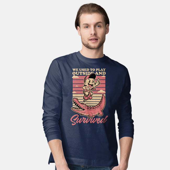 Vintage Playing Dangerous-Mens-Long Sleeved-Tee-Studio Mootant