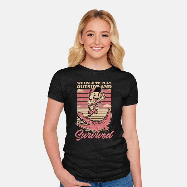 Vintage Playing Dangerous-Womens-Fitted-Tee-Studio Mootant