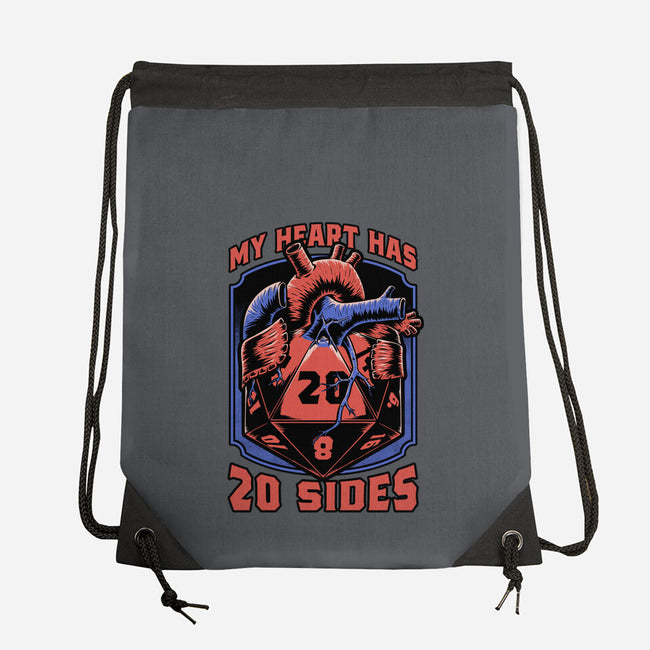 Dice Heart-None-Drawstring-Bag-Studio Mootant
