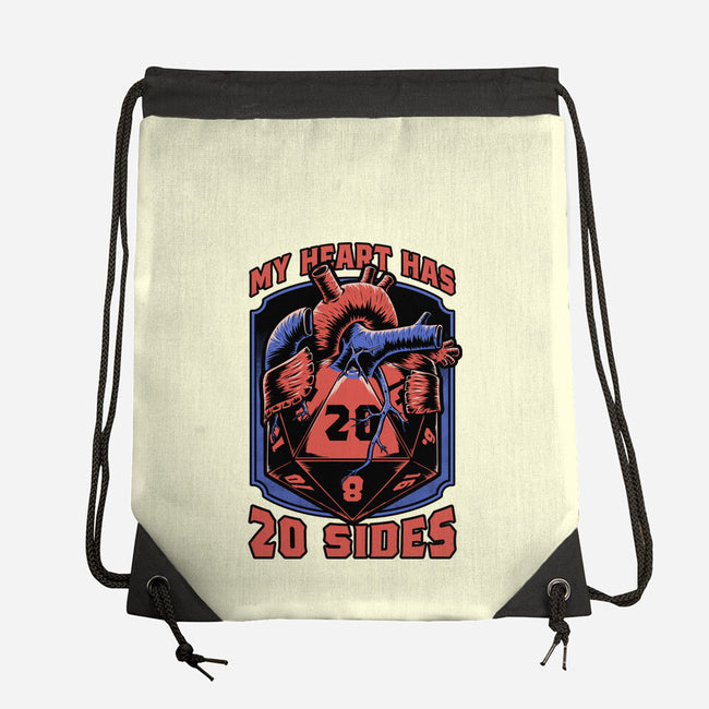 Dice Heart-None-Drawstring-Bag-Studio Mootant