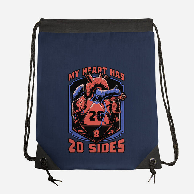 Dice Heart-None-Drawstring-Bag-Studio Mootant