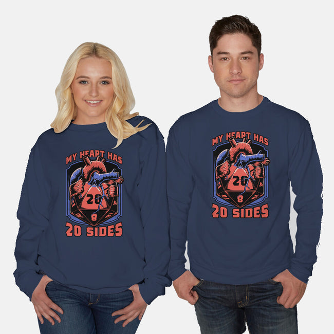 Dice Heart-Unisex-Crew Neck-Sweatshirt-Studio Mootant