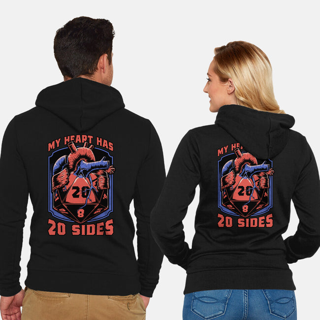 Dice Heart-Unisex-Zip-Up-Sweatshirt-Studio Mootant