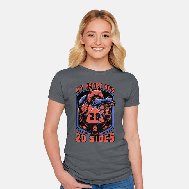 Dice Heart-Womens-Fitted-Tee-Studio Mootant