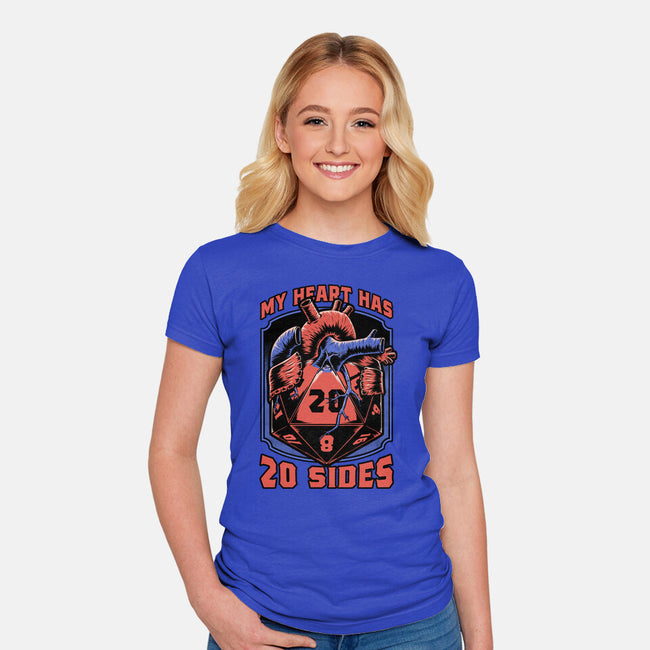 Dice Heart-Womens-Fitted-Tee-Studio Mootant