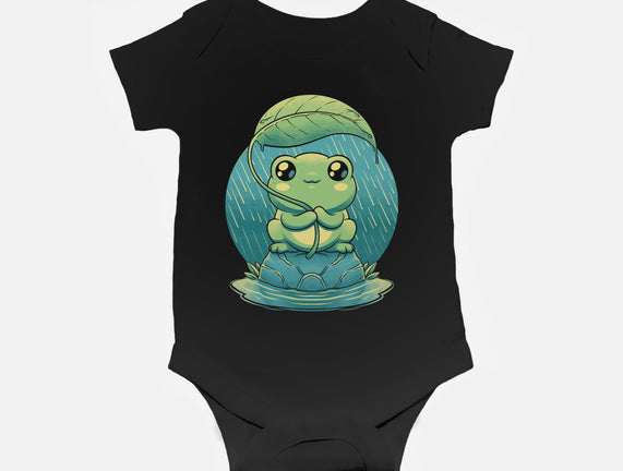 Rainy Day Cute Frog