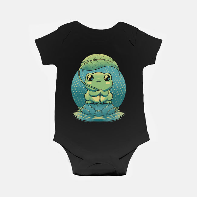 Rainy Day Cute Frog-Baby-Basic-Onesie-Studio Mootant