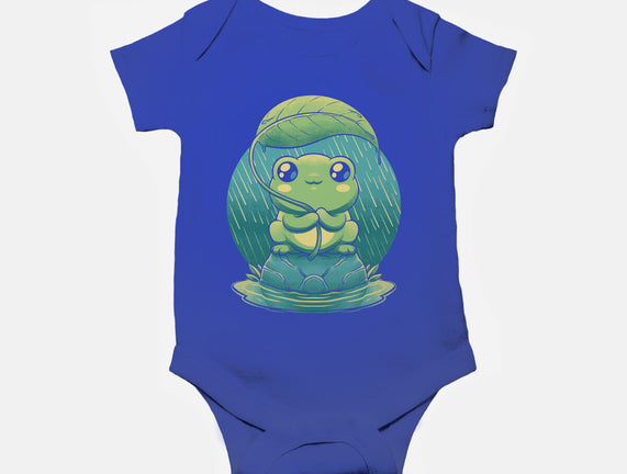 Rainy Day Cute Frog