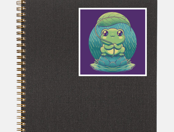 Rainy Day Cute Frog