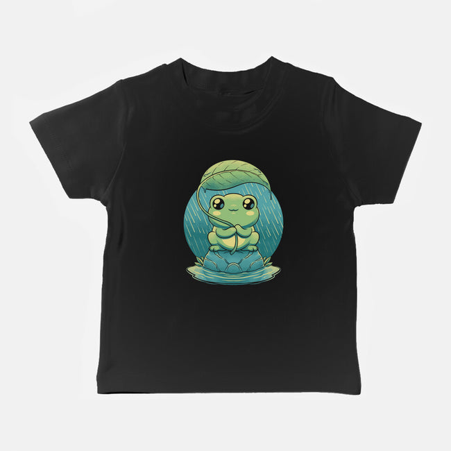 Rainy Day Cute Frog-Baby-Basic-Tee-Studio Mootant