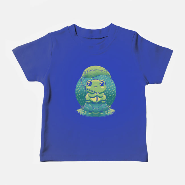 Rainy Day Cute Frog-Baby-Basic-Tee-Studio Mootant