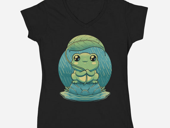 Rainy Day Cute Frog
