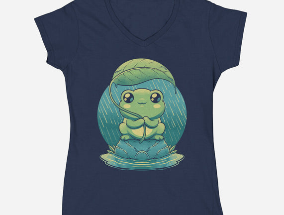Rainy Day Cute Frog