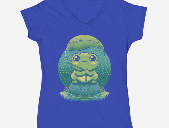 Rainy Day Cute Frog