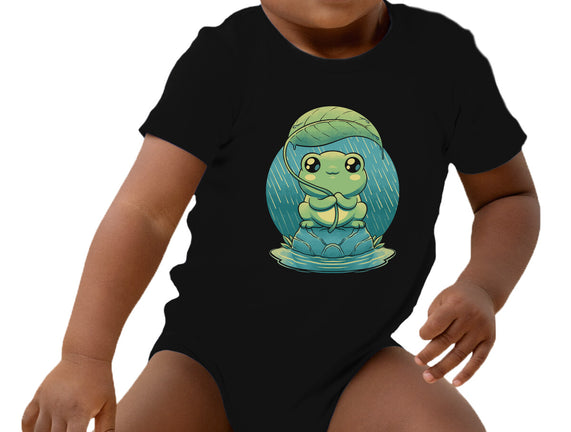 Rainy Day Cute Frog