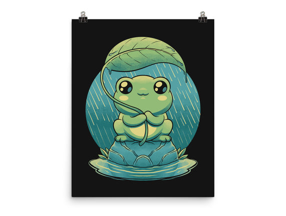 Rainy Day Cute Frog